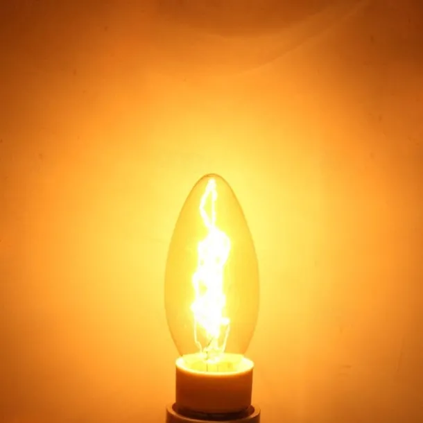 10pcs 40W Edison Vintage Incandescent Light Bulb Dimmable E14 C35 Antique Filament Amber Warm White for Chandelier Light 220-240V