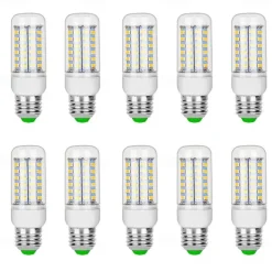 10pcs 10W LED Corn Light Bulb 1000lm G9 B22 E12 E14 E26 E27 GU10 69 LED SMD5730 100W Equivalent Bulb Chandelier Candle Warm White 220V 110V