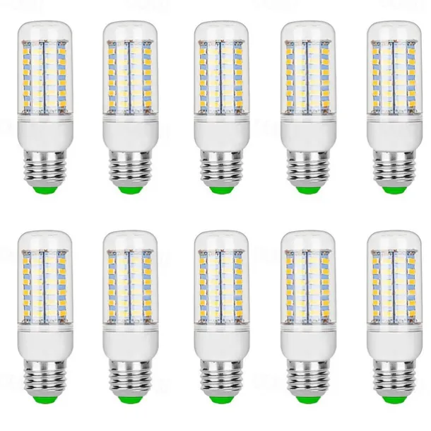 10pcs 10W LED Corn Light Bulb 1000lm G9 B22 E12 E14 E26 E27 GU10 69 LED SMD5730 100W Equivalent Bulb Chandelier Candle Warm White 220V 110V
