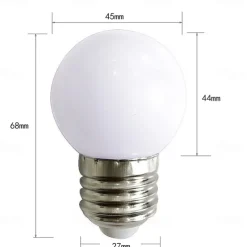 4pcs 1W LED Globe Bulbs E26/E27 G45, 90-120LM, 12 SMD 2835 Beads Warm White/Natural White/White 220-240V