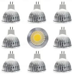 9pcs 9W LED Light Bulb Spotlight 900lm MR16 COB Dimmable Warm White White Daylight Track Lighting (90W Halogen Equivalent)