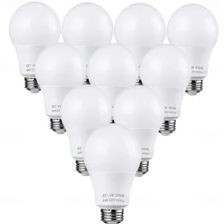 10PCS 5W LED Light Bulbs 50W Halogen Equivalent 3000K/6000K Warm White No Flicker E26 E27 500lm Non Dimmable AC110-220V