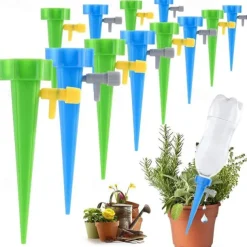 10pcs Watering Spikes Auto Drip Irrigation Watering System Dripper Spike Kits Garden Household Plant Flower Automatic Waterer Tools