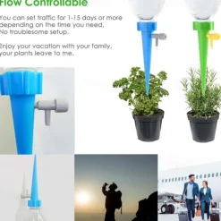 10pcs Watering Spikes Auto Drip Irrigation Watering System Dripper Spike Kits Garden Household Plant Flower Automatic Waterer Tools