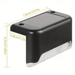 6pcs Waterproof Solar Deck Lights, Outdoor LED Solar Step Lights for Railing, Deck, Patio, Yard, Column, Fence, Stairs and Driveway (Warm Light/White Light)