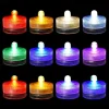 12pcs Waterproof Submersible Mini LED Lights Tea Light Underwater LED Candle Lamp For Aquarium Wedding Party Vase Decor