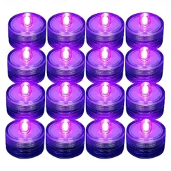 12pcs Waterproof Submersible Mini LED Lights Tea Light Underwater LED Candle Lamp For Aquarium Wedding Party Vase Decor
