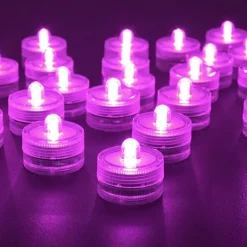 12pcs Waterproof Submersible Mini LED Lights Tea Light Underwater LED Candle Lamp For Aquarium Wedding Party Vase Decor