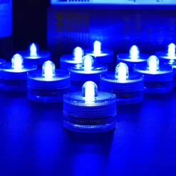 12pcs Waterproof Submersible Mini LED Lights Tea Light Underwater LED Candle Lamp For Aquarium Wedding Party Vase Decor