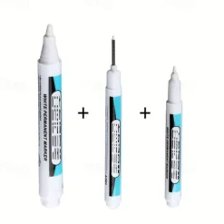 1/2Pcs White Permanent Paint Pen Set For Wood Rock Plastic Leather Glass Stone Metal Canvas Ceramic Deep Hole Marker 0.7mm
