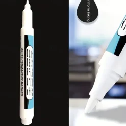 1/2Pcs White Permanent Paint Pen Set For Wood Rock Plastic Leather Glass Stone Metal Canvas Ceramic Deep Hole Marker 0.7mm