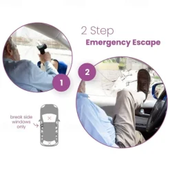 2pcs Window Breaker Portable Door Auxiliary Handle Multi-function Seat Belt Cutter for The Elderly