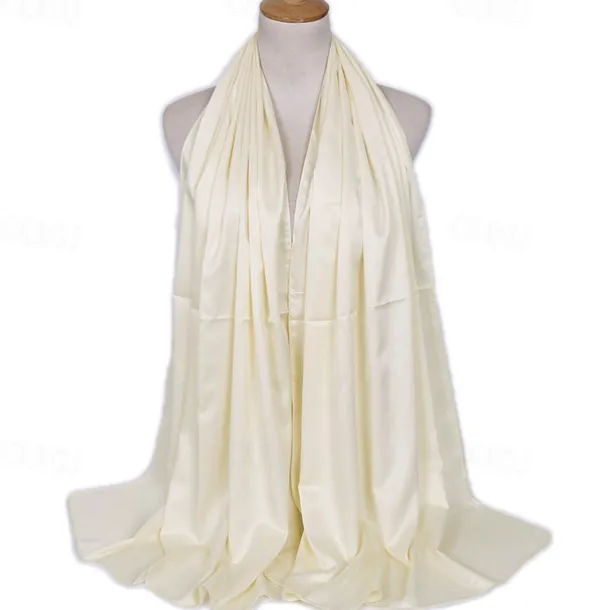 1pcs Women Silk Headscarf Hijab Scarf Long Muslim Shawl Turban Bandana Satin Scarves Head Wraps