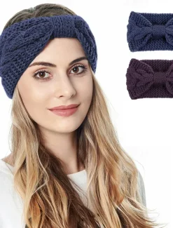 2pcs Women's Headbands Hair Band For Outdoor Daily Fabric Black Red Blue