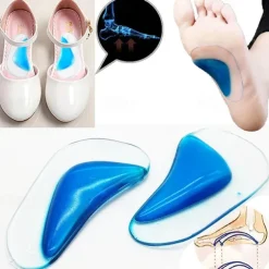 2Pcs/pair Professional Arch Orthotic Support Insole Foot Plate Flatfoot Corrector Shoe Cushion Foot Care Insert Insoles Silicone Gel