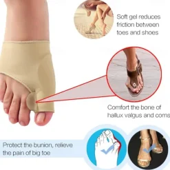 2Pcs/pair Toe Separator Hallux Valgus Bunion Corrector Hammer Toe Straightener Foot Pain Relief Orthopedic Pedicure Tools Foot Care