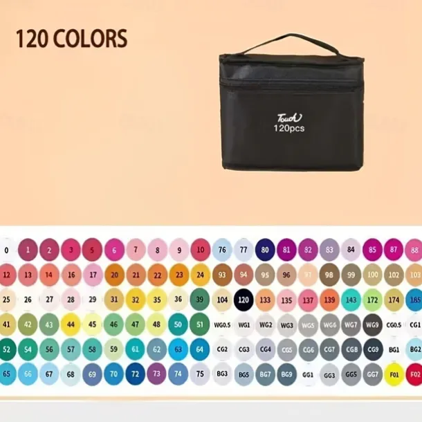 12pcs-262pcs Color Art Markers Double-ended Sketch Markers Set For Drawing Comics Design HalloweenThanksgiving And Christmas Gift