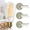 3pcs/6pcs 40W Incandescent Vintage Edison Light Bulb E27 Dimmable Retro Lamp ST58 Decorative for Home Living Room, Bedroom and Dining Room