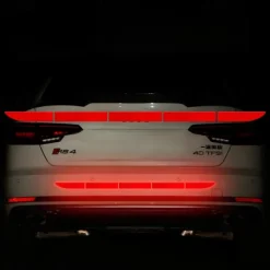 5pcs/set Car Reflective Stickers Waterproof Car Warning Sticker Reflective Tape Car Decals Stickers Car Trunk Body Auto Accessories