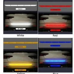 5pcs/set Car Reflective Stickers Waterproof Car Warning Sticker Reflective Tape Car Decals Stickers Car Trunk Body Auto Accessories