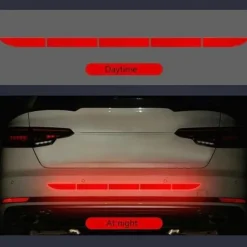 5pcs/set Car Reflective Stickers Waterproof Car Warning Sticker Reflective Tape Car Decals Stickers Car Trunk Body Auto Accessories