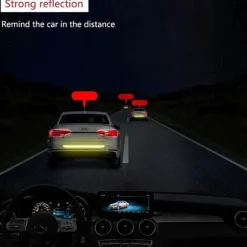 5pcs/set Car Reflective Stickers Waterproof Car Warning Sticker Reflective Tape Car Decals Stickers Car Trunk Body Auto Accessories