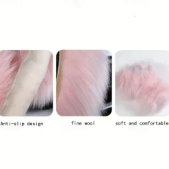 3PCs/Set Car Steering Wheel Cover Gear Shift Handbrake Fuzzy Cover Winter Warm Fashion Universal Car Interior Accessories