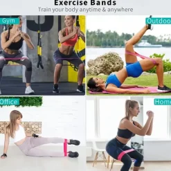 5pcs/set Different Stretch Band Resistance Tape For Exercise Workout Fitness