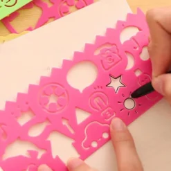 4Pcs/set Drawing Toys Tool Baby Kids Stationery Ruler School Painting Supplies Drafting Tool Art Drawing Template Random Color