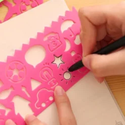 4Pcs/set Drawing Toys Tool Baby Kids Stationery Ruler School Painting Supplies Drafting Tool Art Drawing Template Random Color