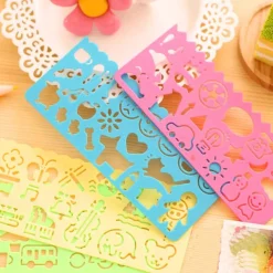 4Pcs/set Drawing Toys Tool Baby Kids Stationery Ruler School Painting Supplies Drafting Tool Art Drawing Template Random Color