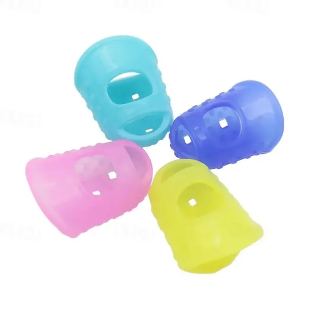 10pcs/Set Finger Thimbles Sleeve Anti-scald Silicone Gloves Playing Guitar Fingers Protection DIY Craft Glove Sewing Cooking Tool