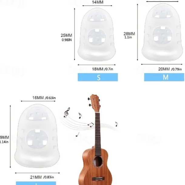 10pcs/Set Finger Thimbles Sleeve Anti-scald Silicone Gloves Playing Guitar Fingers Protection DIY Craft Glove Sewing Cooking Tool