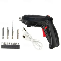 15PCS/Set Foldable Electric Screwdriver Repairing Tools Screw Tightening USB Charging With LED Lighting For Maintenance Installation