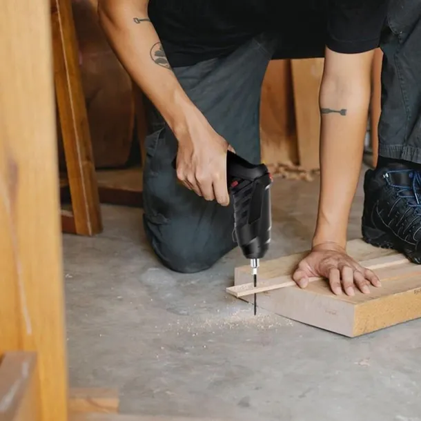 15PCS/Set Foldable Electric Screwdriver Repairing Tools Screw Tightening USB Charging With LED Lighting For Maintenance Installation