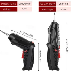 15PCS/Set Foldable Electric Screwdriver Repairing Tools Screw Tightening USB Charging With LED Lighting For Maintenance Installation
