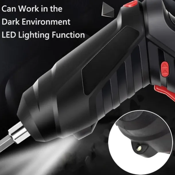 15PCS/Set Foldable Electric Screwdriver Repairing Tools Screw Tightening USB Charging With LED Lighting For Maintenance Installation