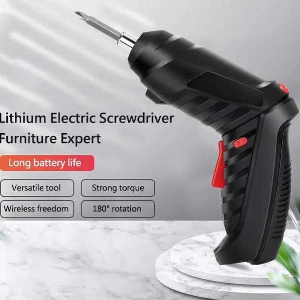 15PCS/Set Foldable Electric Screwdriver Repairing Tools Screw Tightening USB Charging With LED Lighting For Maintenance Installation