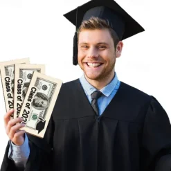 4pcs/set Graduation Money Holder Graduation Gift Class of 2025 Grad Wooden Card Box Cash Holder DIY Money Cash Envelope Wallet Senior Gift Birthday Present for Grad