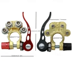 2pcs/set Premium Car Battery Terminal Connector with Shut-off Function Securely Connect and Disconnect Battery Wires for Easy Maintenance