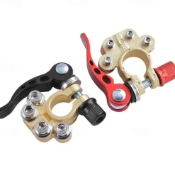 2pcs/set Premium Car Battery Terminal Connector with Shut-off Function Securely Connect and Disconnect Battery Wires for Easy Maintenance