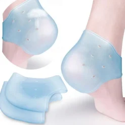 2pcs/set Silicone Gel Heel Protectors for Foot Pain Relief – Breathable and Cushioning Support for Cracked Heels, Heel Spurs, and Plantar Fasciitis