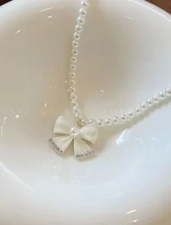 Pearl Necklace For Women's Party Evening Gift Birthday Party Alloy Fancy Precious