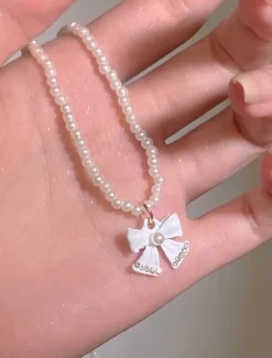 Pearl Necklace For Women's Party Evening Gift Birthday Party Alloy Fancy Precious