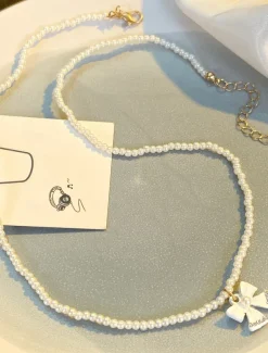 Pearl Necklace For Women's Party Evening Gift Birthday Party Alloy Fancy Precious