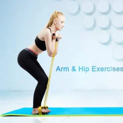 Pedal Resistance Band Sit-up Pull Rope Natural Latex Bodybuilding Expander 27.0*15.0*9.0 cm Sports Latex Home Workout Gym Pilates Strength Training Muscular Bodyweight Training Physical Therapy