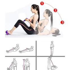 Pedal Resistance Band Sit-up Pull Rope Natural Latex Bodybuilding Expander 27.0*15.0*9.0 cm Sports Latex Home Workout Gym Pilates Strength Training Muscular Bodyweight Training Physical Therapy