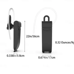 PEIKO Language Transaltor Smart Earbud Supports 32 Language & 44 Accent Online Real Time Voice Transaltor Supports 11 Offline Voice Translation Language,with BT Connection Single Earphone