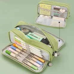 Pencil Cases Wear-Resistant Multifunction With Zipper Canvas for School Office Student, Back to School Gift
