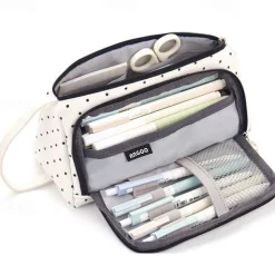 Pencil Cases Wear-Resistant Multifunction With Zipper Canvas for School Office Student